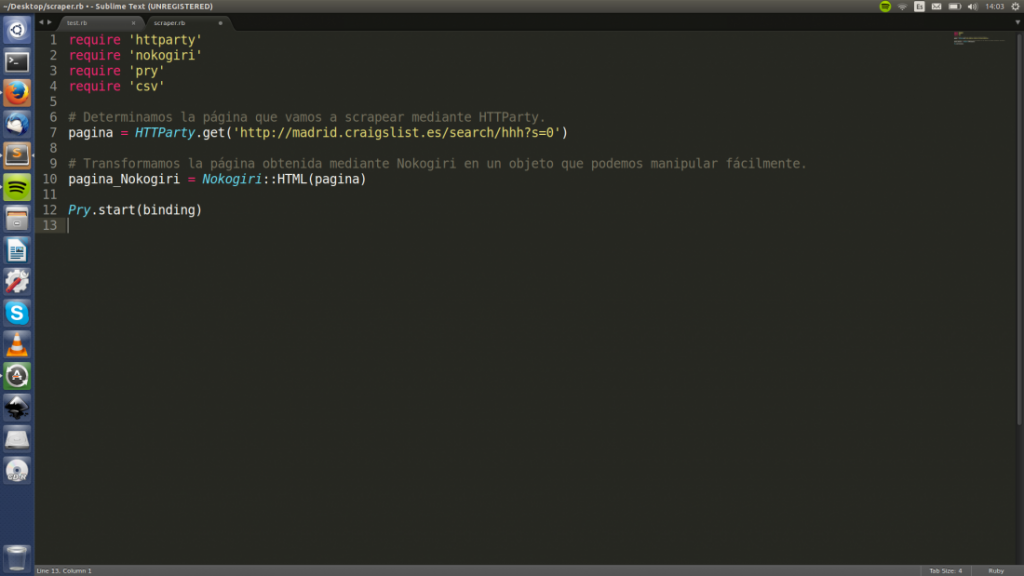 Nokogiri web scraping
