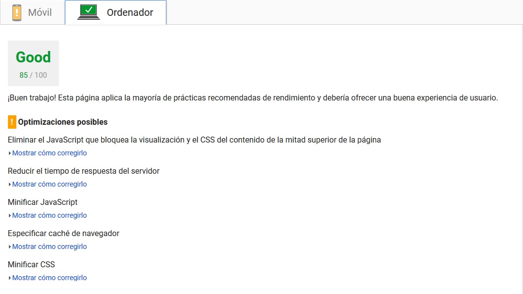 Google Insights Escritorio