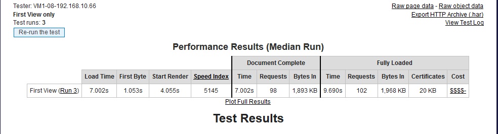 Webpagetest